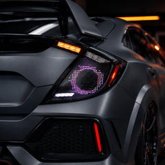 2016-2021 Honda Civic 10th Gen Hatchback LED Tail Lights | Smoke Red / RGB / Digital, Sequential-38