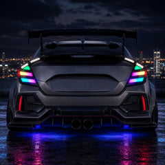 2016-2021 Honda Civic 10th Gen Hatchback LED Tail Lights | Smoke Red / RGB / Digital, Sequential-19