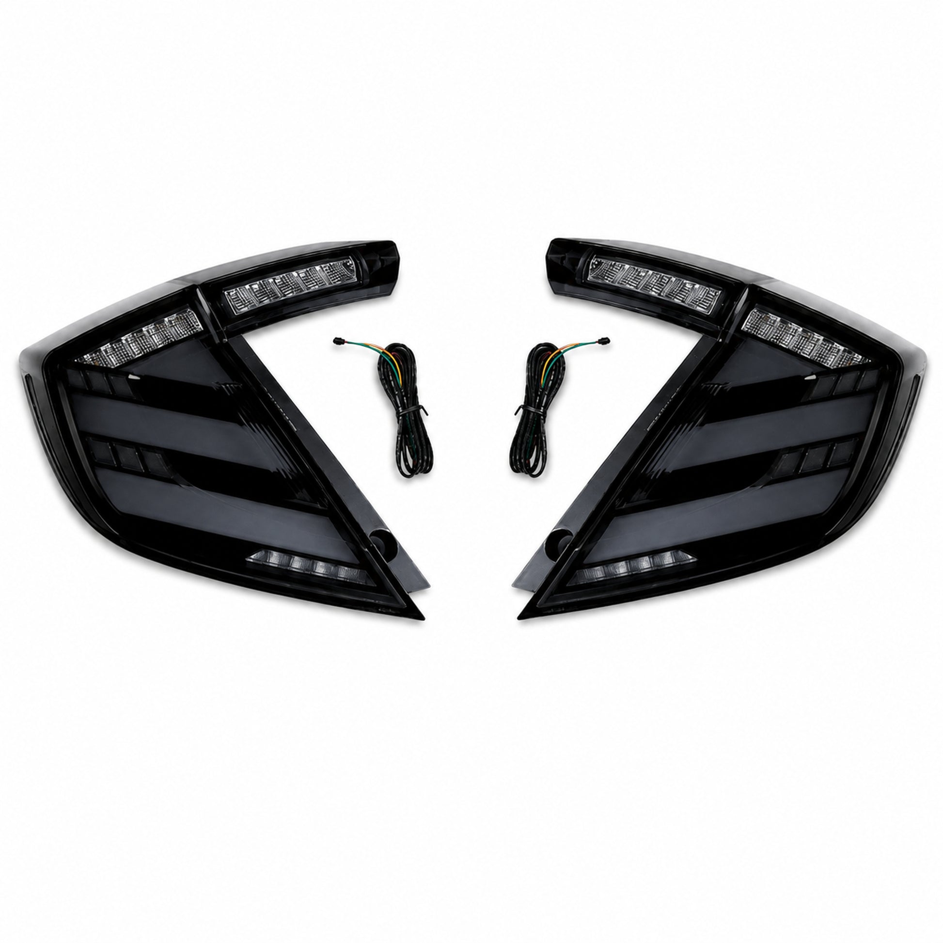 2016-2021 Honda Civic 10th Gen Hatchback LED Tail Lights | Smoke Red / RGB / Digital, Sequential-29