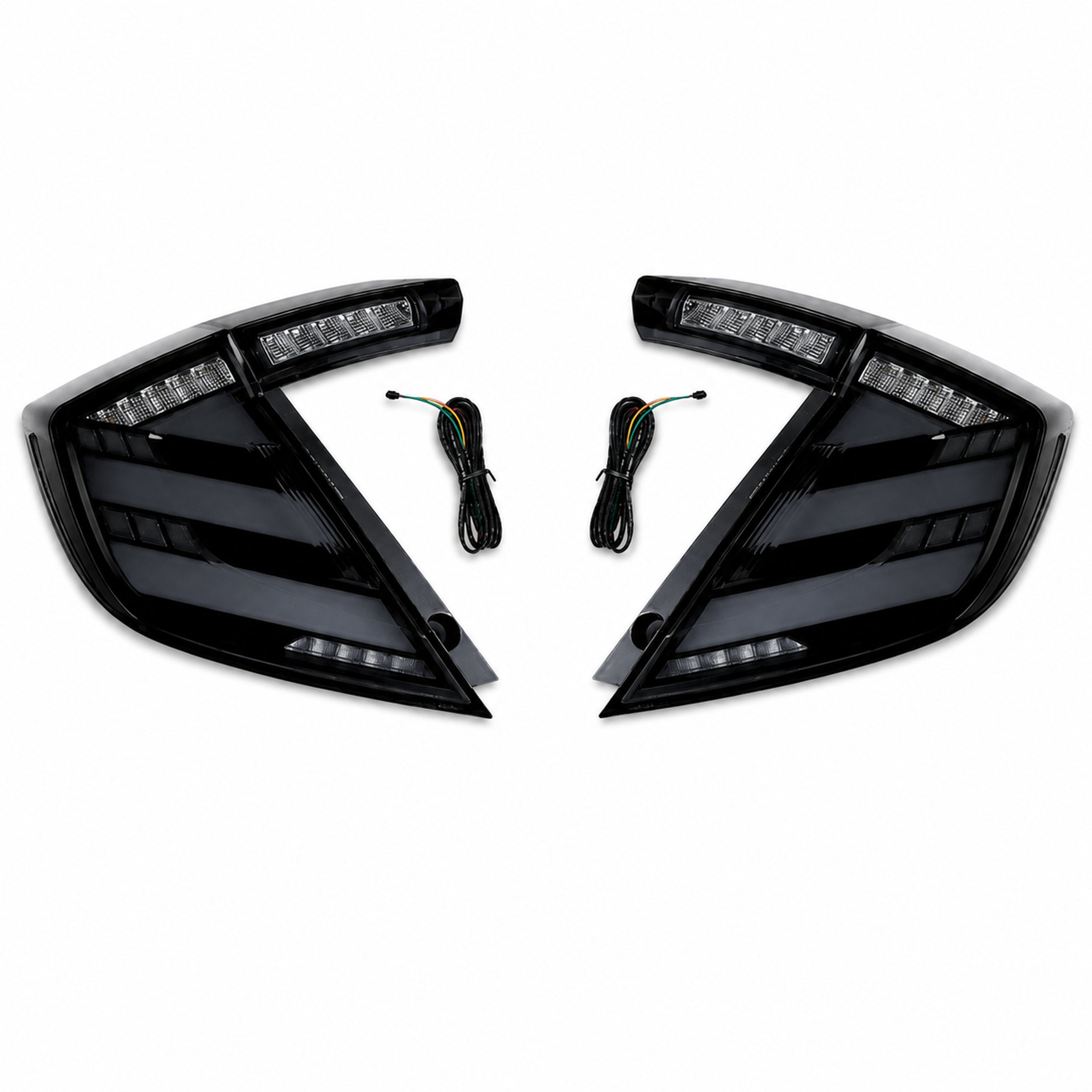 2016-2021 Honda Civic 10th Gen Hatchback LED Tail Lights | Smoke Red / RGB / Digital, Sequential-29
