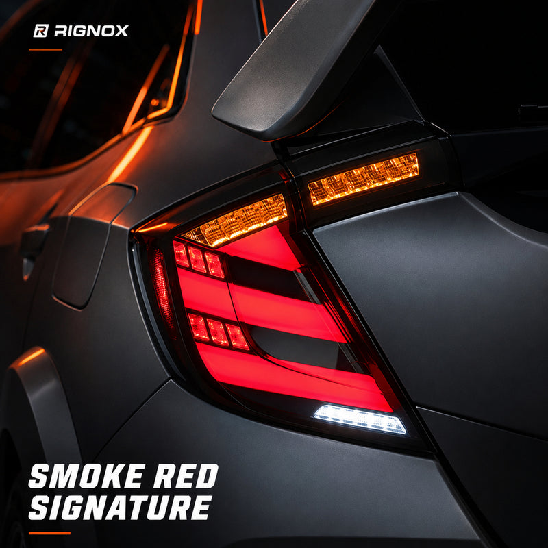 2016-2021 Honda Civic 10th Gen Hatchback LED Tail Lights | Smoke Red / RGB / Digital, Sequential-7