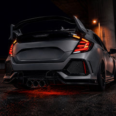 2016-2021 Honda Civic 10th Gen Hatchback LED Tail Lights | Smoke Red / RGB / Digital, Sequential-2