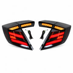 2016-2021 Honda Civic 10th Gen Hatchback LED Tail Lights | Smoke Red / RGB / Digital, Sequential-1