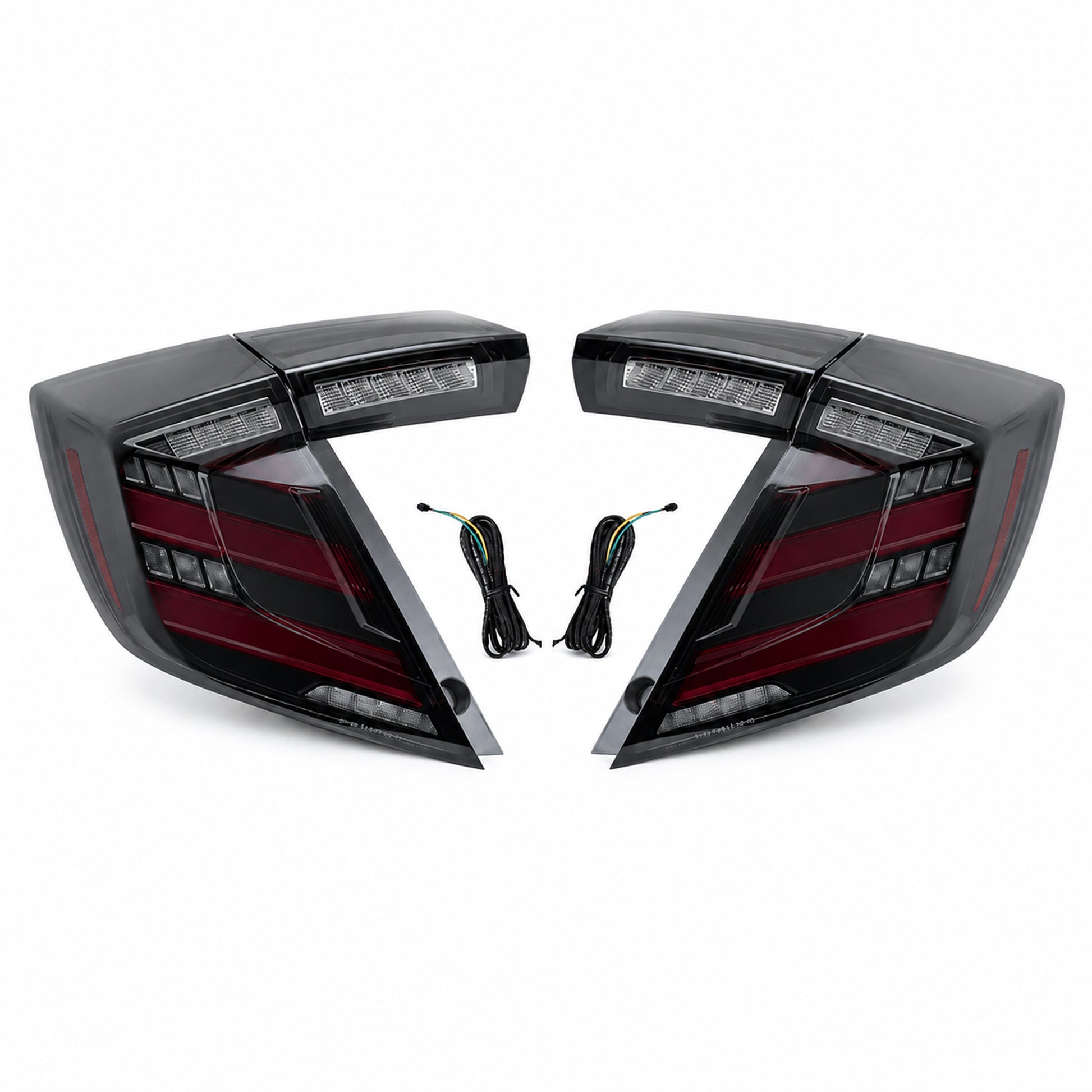 2016-2021 Honda Civic 10th Gen Hatchback LED Tail Lights | Smoke Red / RGB / Digital, Sequential-21