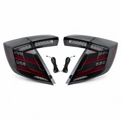 2016-2021 Honda Civic 10th Gen Hatchback LED Tail Lights | Smoke Red / RGB / Digital, Sequential-21
