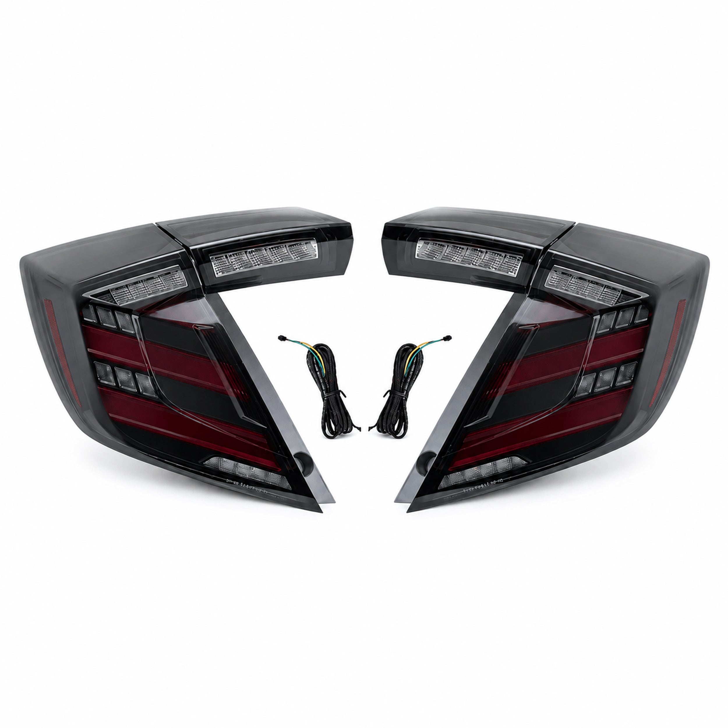 2016-2021 Honda Civic 10th Gen Hatchback LED Tail Lights | Smoke Red / RGB / Digital, Sequential-21