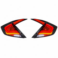 2016-2021 Honda Civic 10th Gen Sedan Sequential LED Tail Lights — ledrgb white background main - T-CIV10-SS-SR
