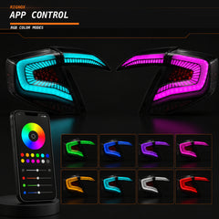 2016-2021 Honda Civic 10th Gen Sedan Sequential LED Tail Lights — RGB app control - T-CIV10-SS-SRGB
