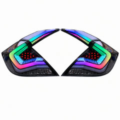 2016-2021 Honda Civic 10th Gen Sedan Sequential LED Tail Lights — RGB white background - T-CIV10-SS-SRGB