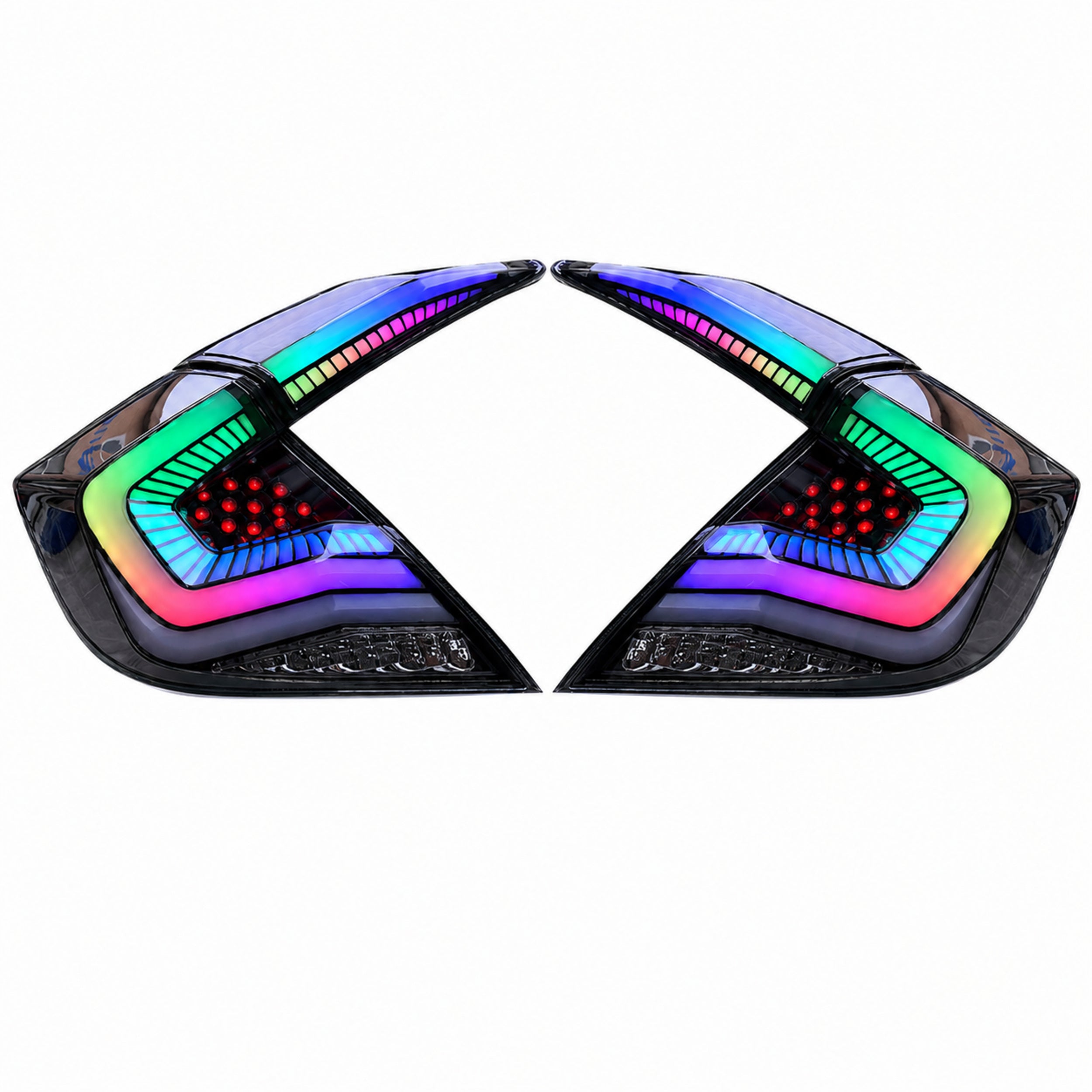 2016-2021 Honda Civic 10th Gen Sedan LED Tail Lights | Starry Sky & Halo, Sequential Turn Signal