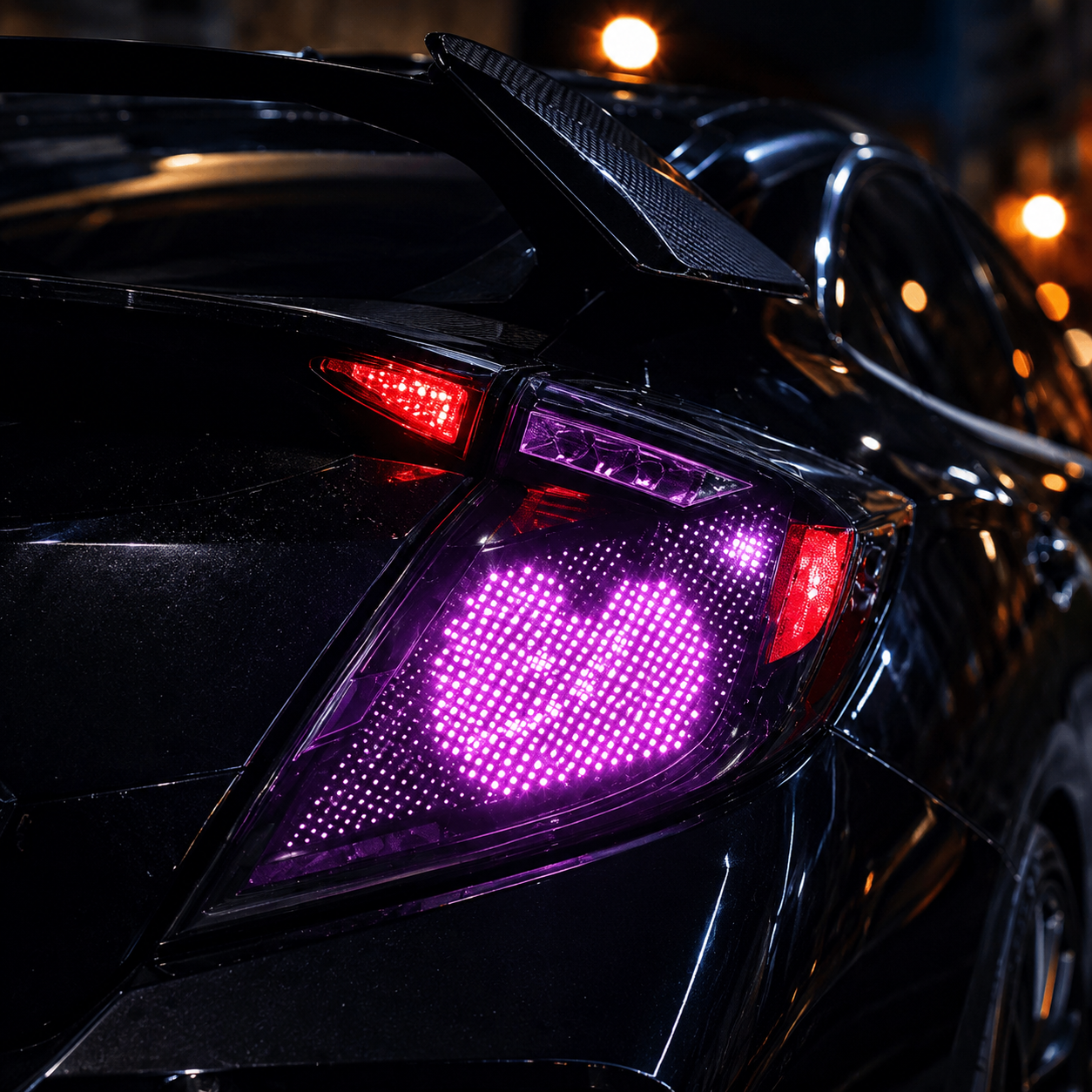2016-2021 Honda Civic 10th Gen Hatchback LED Tail Lights | Smoke Red / RGB / Digital, Sequential-34