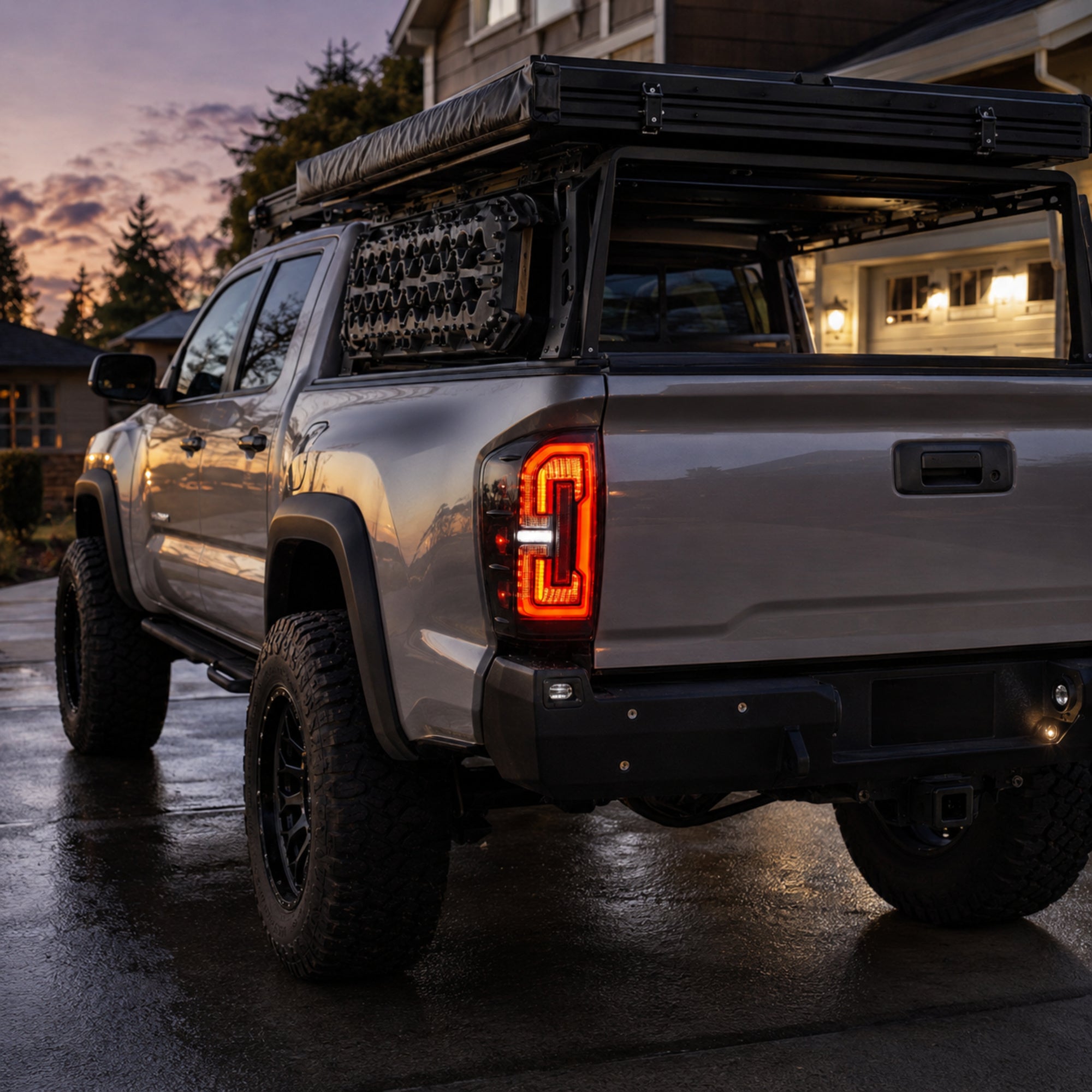 2016-2023 Toyota Tacoma 3rd Gen LED Tail Lights | Smoke Red, Sequential Turn Signal-3