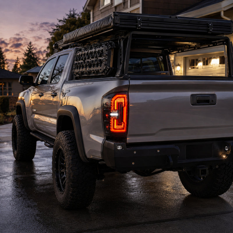 2016-2023 Toyota Tacoma 3rd Gen LED Tail Lights | Smoke Red, Sequential Turn Signal-3