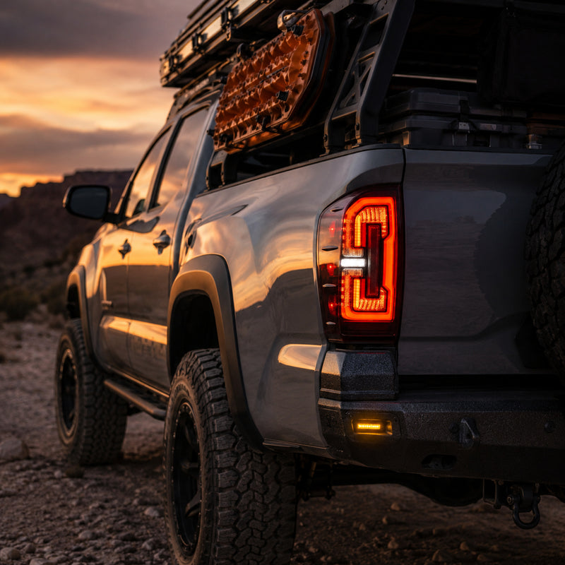 2016-2023 Toyota Tacoma 3rd Gen LED Tail Lights | Smoke Red, Sequential Turn Signal-8