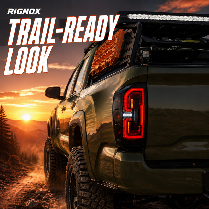 2016-2023 Toyota Tacoma 3rd Gen LED Tail Lights | Smoke Red, Sequential Turn Signal-9