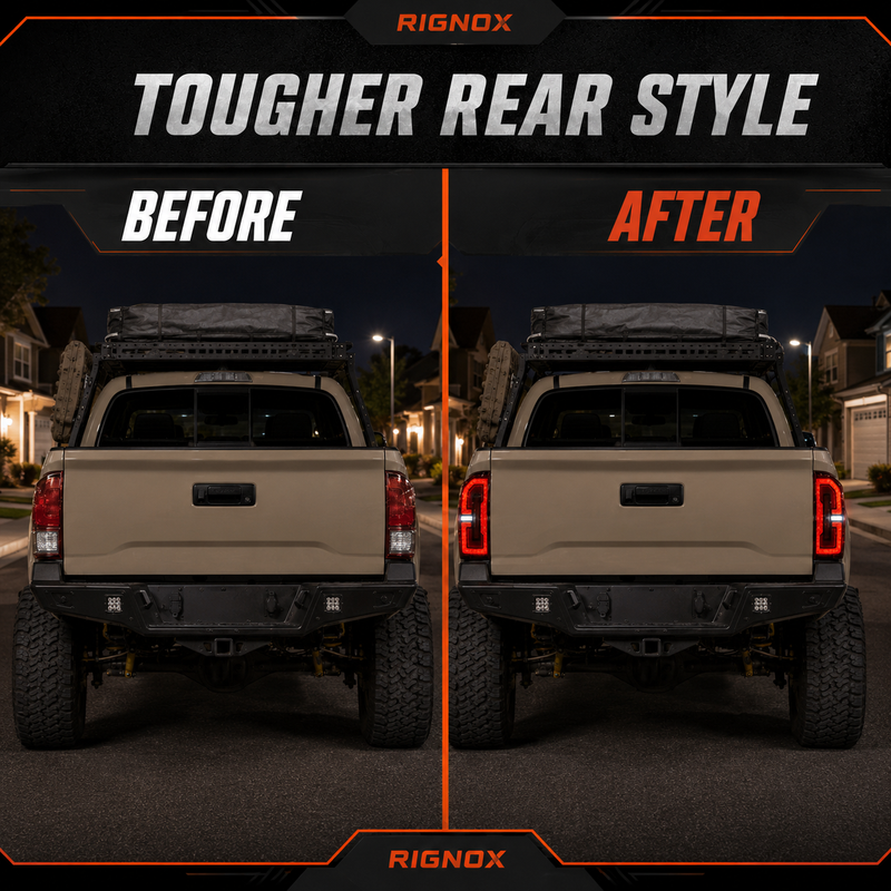 2016-2023 Toyota Tacoma 3rd Gen LED Tail Lights | Smoke Red, Sequential Turn Signal-2