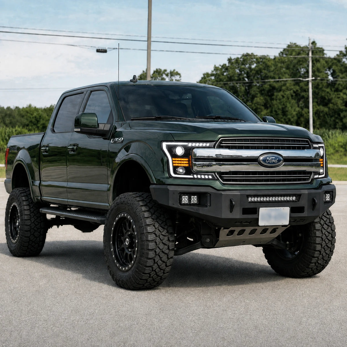 2018-2020 Ford F-150 LED Dual Projector Headlights — daylight parking — H-F150-18