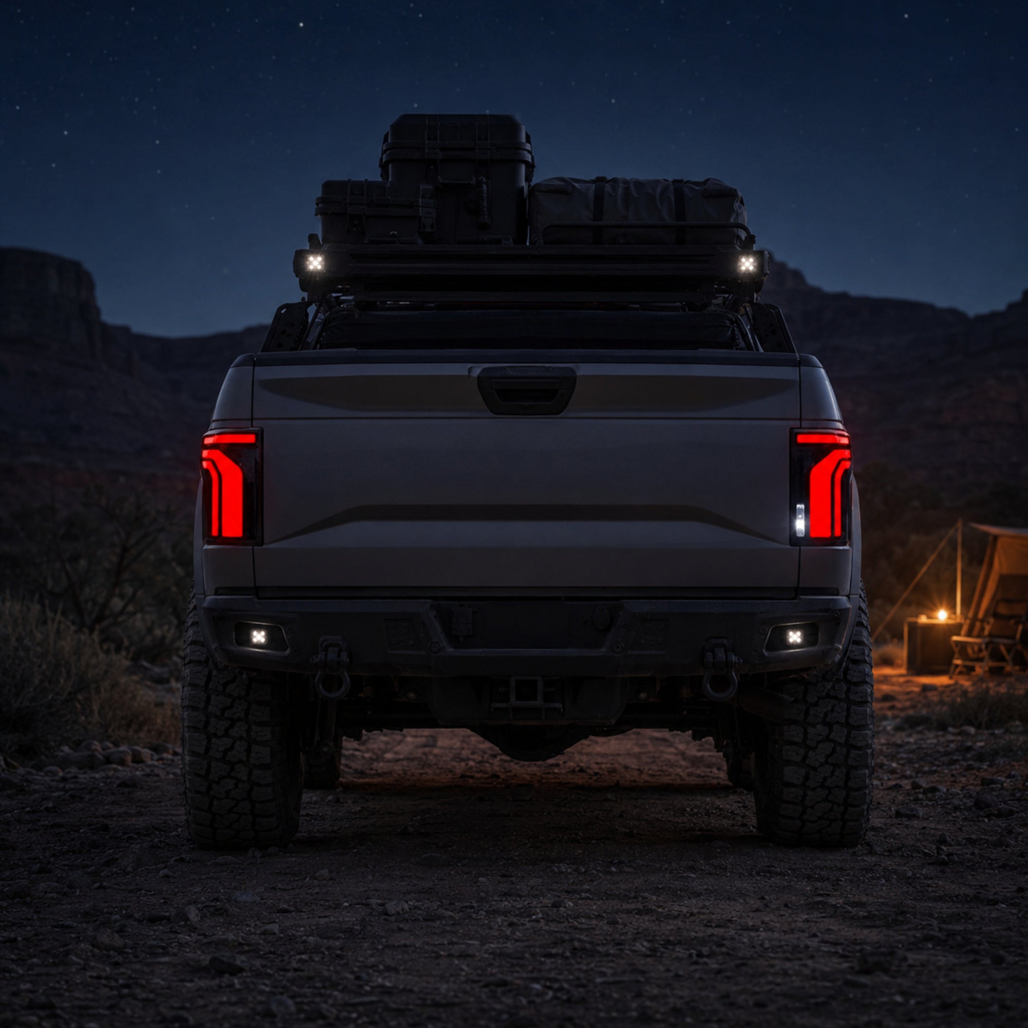 2015-2020 Ford F-150 LED Tail Lights - Smoked White, Sequential Turn Signal-7