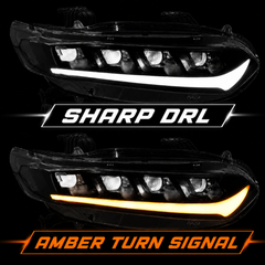 2018-2022 Honda Accord 10th Gen LED Quad Projector Headlights — clear white drlturn signal - H-ACC10-CW