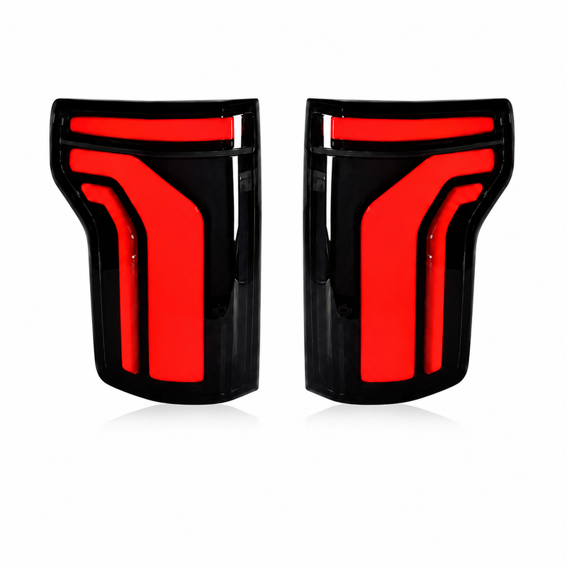 2015-2020 Ford F-150 LED Tail Lights - Smoked White, Sequential Turn Signal-1