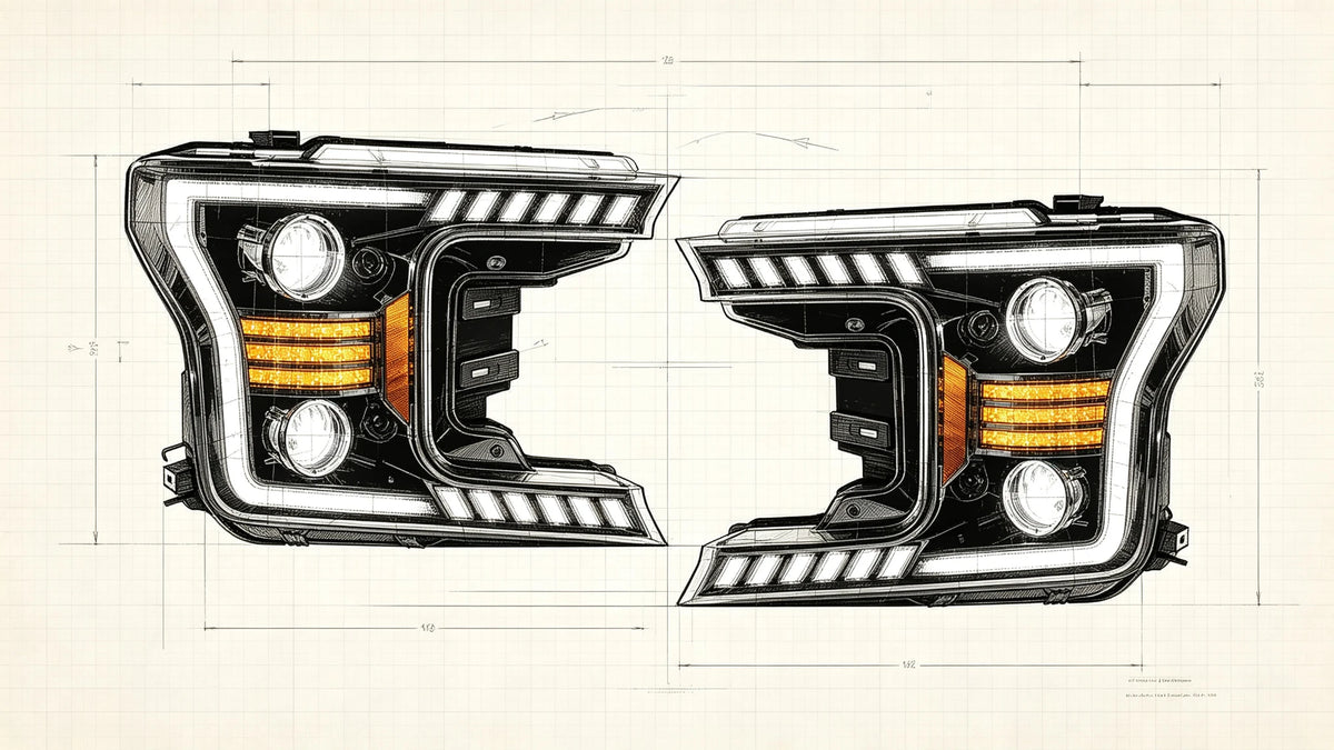 2018-2020 Ford F-150 LED Dual Projector Headlights Assembly