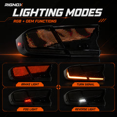 2018-2022 Honda Accord 10th Gen Sequential LED Tail Lights — RGB lighting modes - T-ACC10-FSH-SR