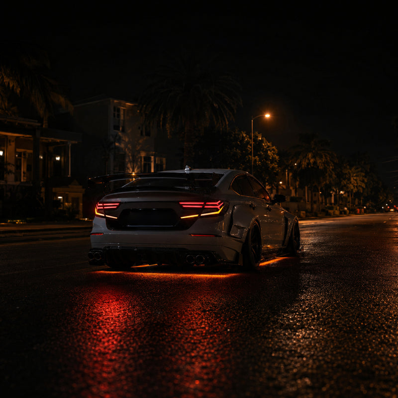 2018-2022 Honda Accord 10th Gen Sequential LED Tail Lights — smoked red night long shot - T-ACC10-FSH-SR