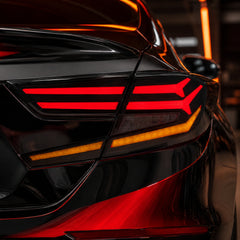 2018-2022 Honda Accord 10th Gen Sequential LED Tail Lights — smoked red tail light close up - T-ACC10-FSH-SR