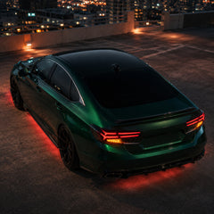 2018-2022 Honda Accord 10th Gen Sequential LED Tail Lights — clear white scene high angle emerald green - T-ACC10-FSH-CW