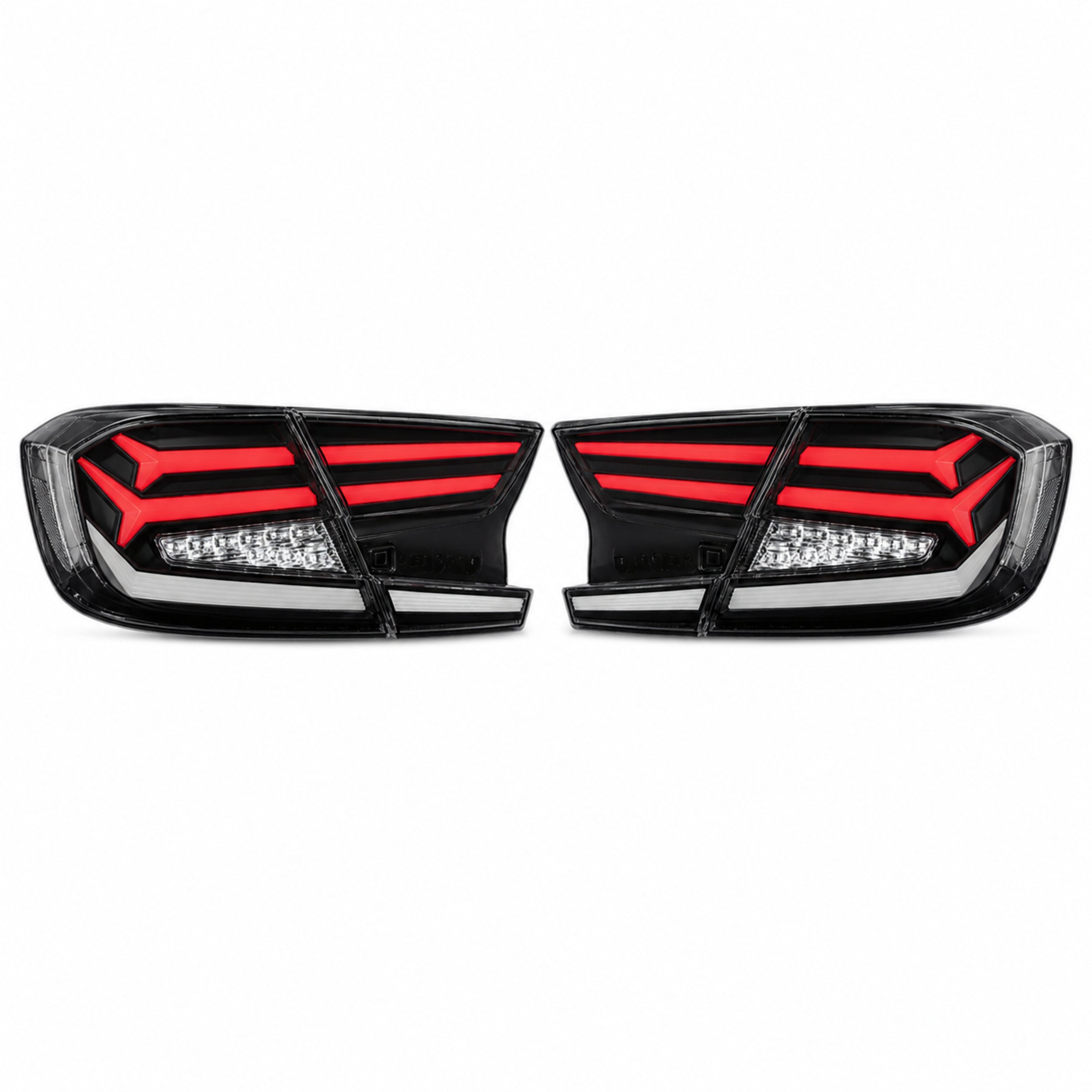 2018-2022 Honda Accord 10th Gen Sequential LED Tail Lights — clear white white background main - T-ACC10-FSH-CW