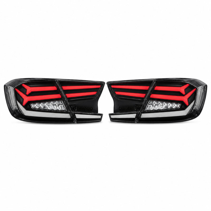 2018-2022 Honda Accord 10th Gen Sequential LED Tail Lights — clear white white background main - T-ACC10-FSH-CW