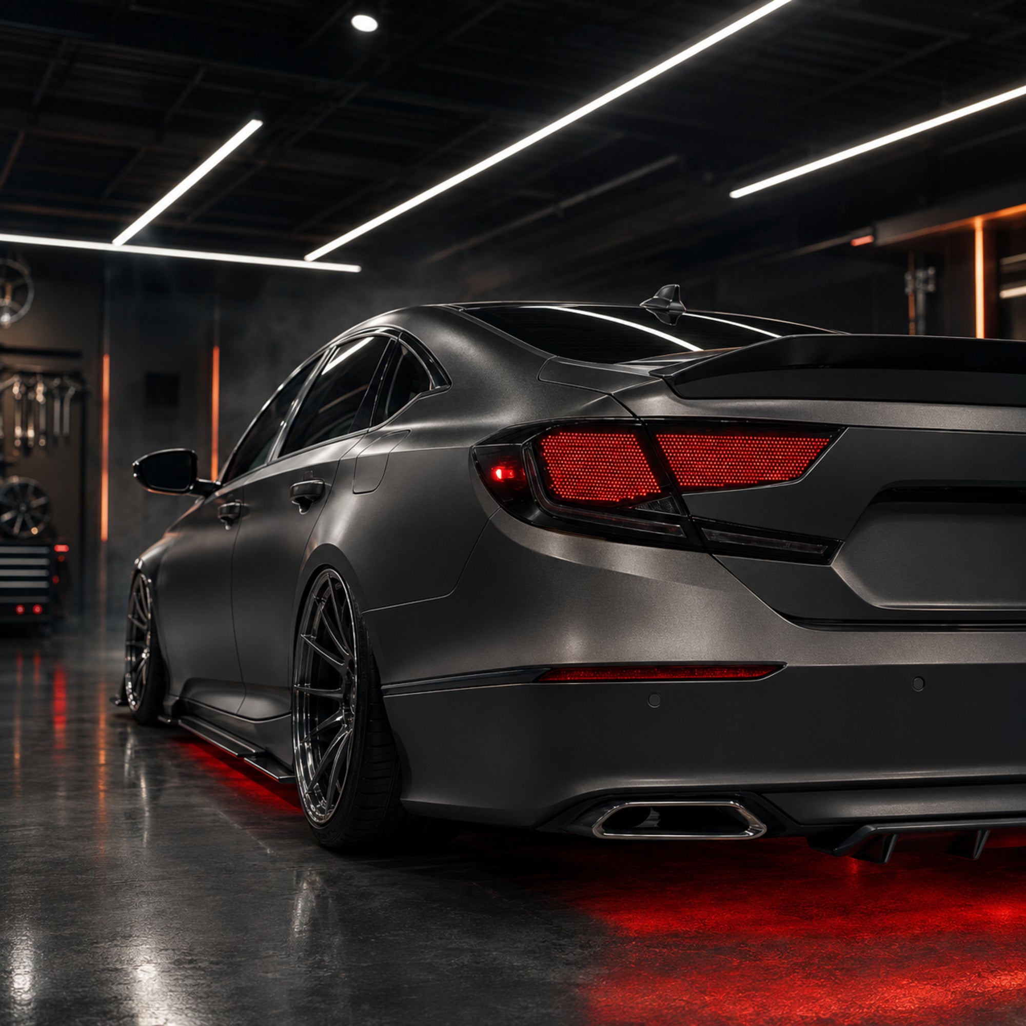 2018-2022 Honda Accord 10th Gen Sequential LED Tail Lights — digital RGB garage red05 - T-ACC10-SDG