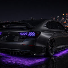2018-2022 Honda Accord 10th Gen Sequential LED Tail Lights — digital RGB installed purple02 - T-ACC10-SDG