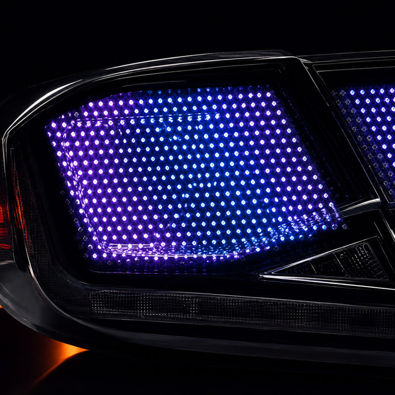 2018-2022 Honda Accord 10th Gen Sequential LED Tail Lights — digital RGB lens close up14 - T-ACC10-SDG