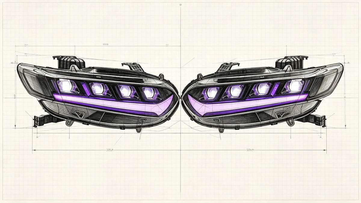 2018-2022 Honda Accord 10th Gen LED Quad Projector Headlights Assembly