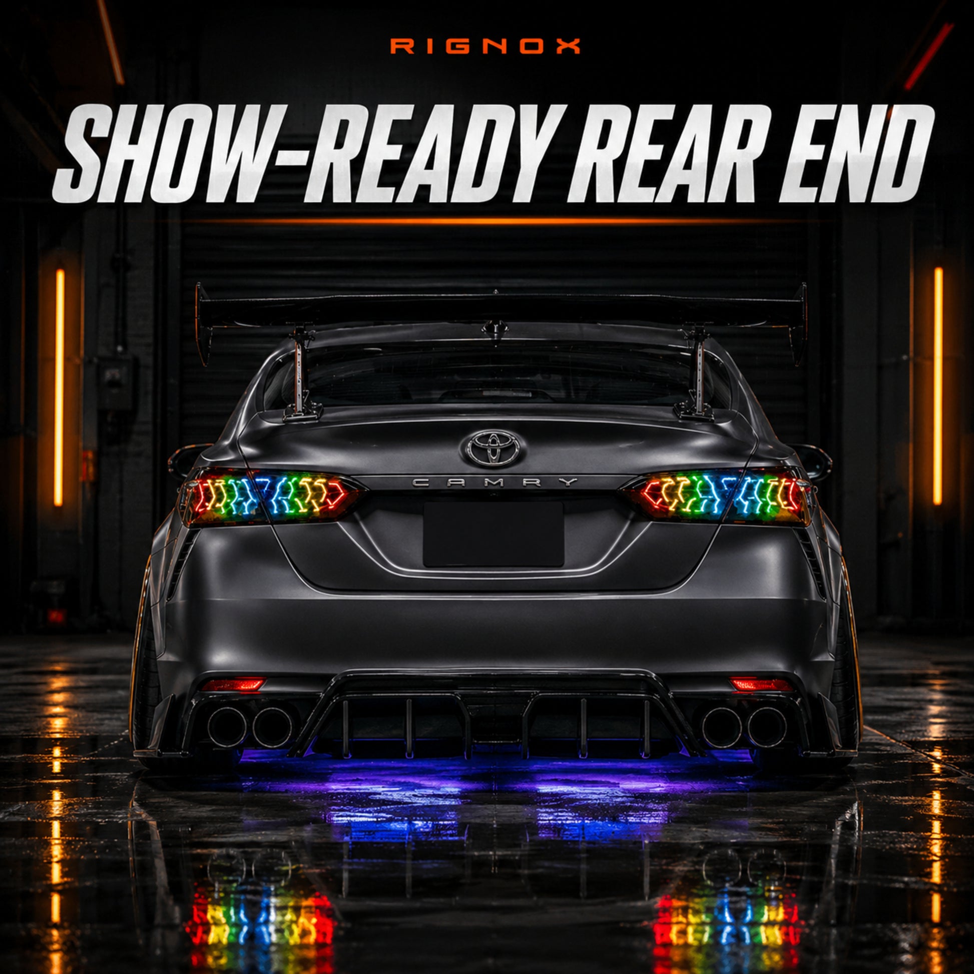 2018-2024 Toyota Camry 8th Gen Sequential LED Tail Lights — digital RGB rear upgrade15 - T-CAM18-HL-SDG