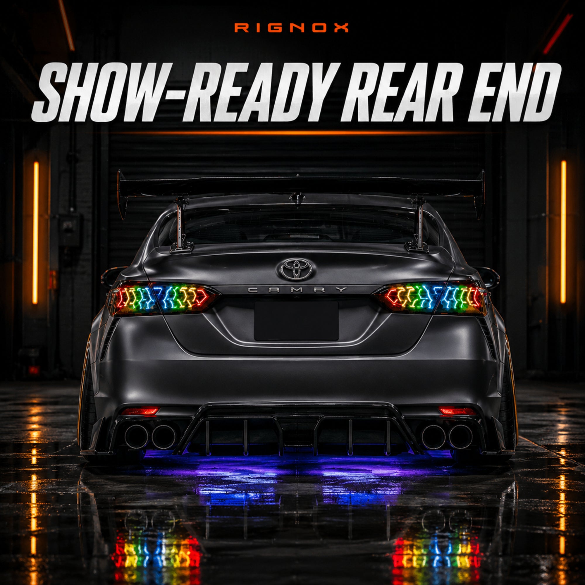 2018-2024 Toyota Camry 8th Gen Sequential LED Tail Lights — digital RGB rear upgrade15 - T-CAM18-HL-SDG