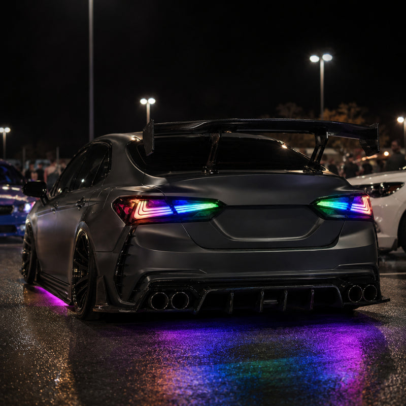 2018-2024 Toyota Camry 8th Gen Sequential LED Tail Lights — RGB car meet - T-CAM18-HL-SRGB