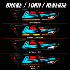 2018-2024 Toyota Camry 8th Gen Sequential LED Tail Lights — RGB function - T-CAM18-HL-SRGB