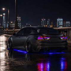 2018-2024 Toyota Camry 8th Gen Sequential LED Tail Lights — RGB social night shot - T-CAM18-HL-SRGB