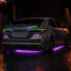 2018-2024 Toyota Camry 8th Gen Sequential LED Tail Lights — rectilinear RGB garage show - T-CAM18-RC-SRGB
