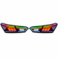 2018-2024 Toyota Camry 8th Gen Sequential LED Tail Lights — rectilinear RGB white background - T-CAM18-RC-SRGB