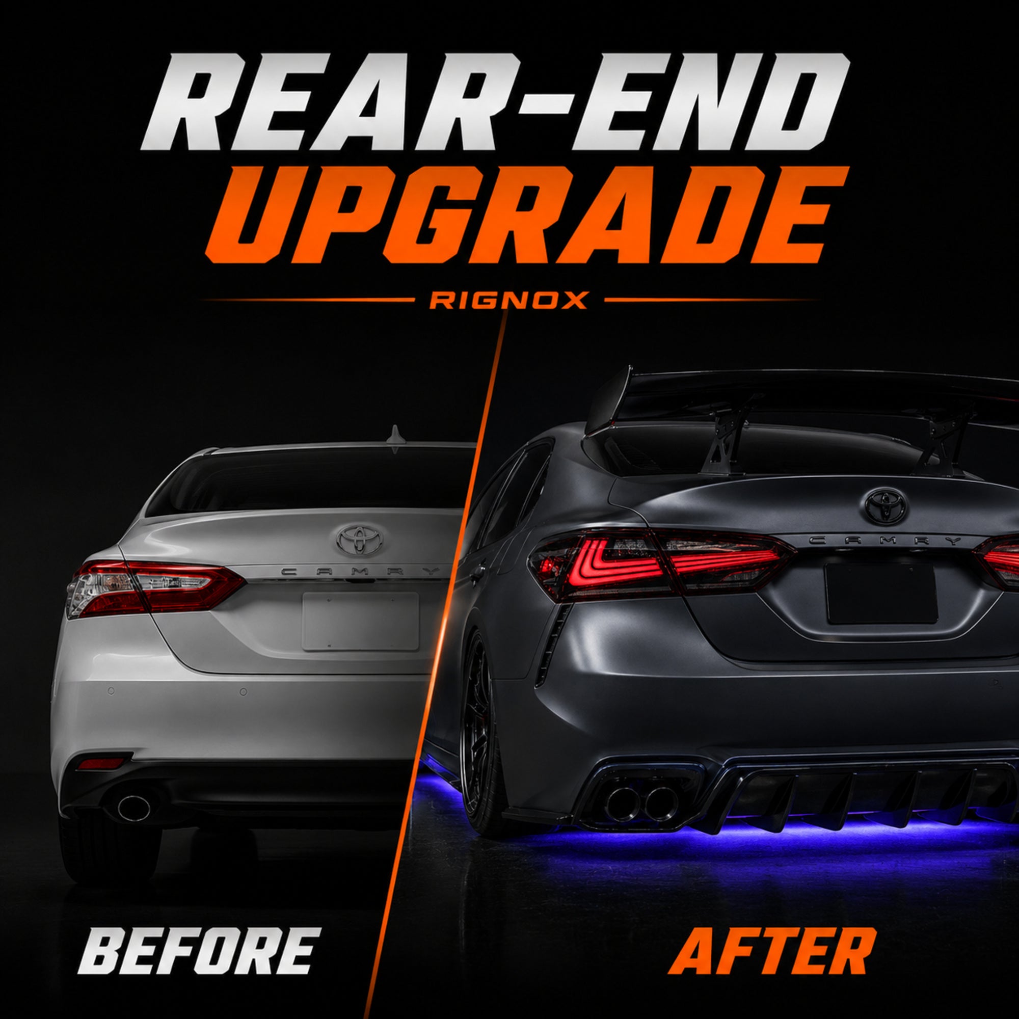 2018-2023 Toyota Camry 8th Gen LED Tail Lights | Rectilinear & Halo Styles, Sequential