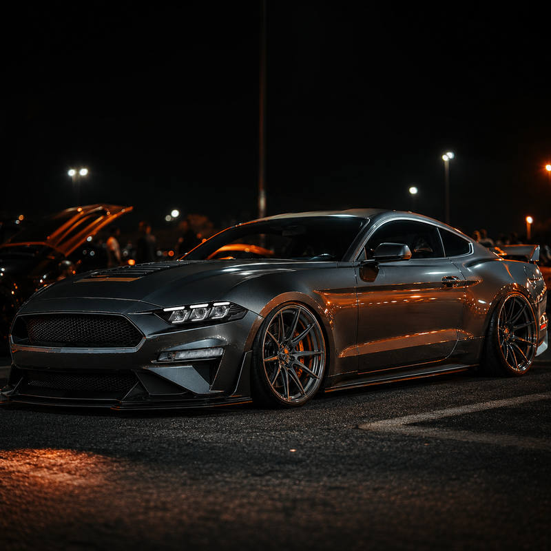 2015-2017 Ford Mustang S550 Pre-Facelift LED Triple Projector Headlights — clear LED projector side 45 04 0f0b739b 7c6b - H-MUS15