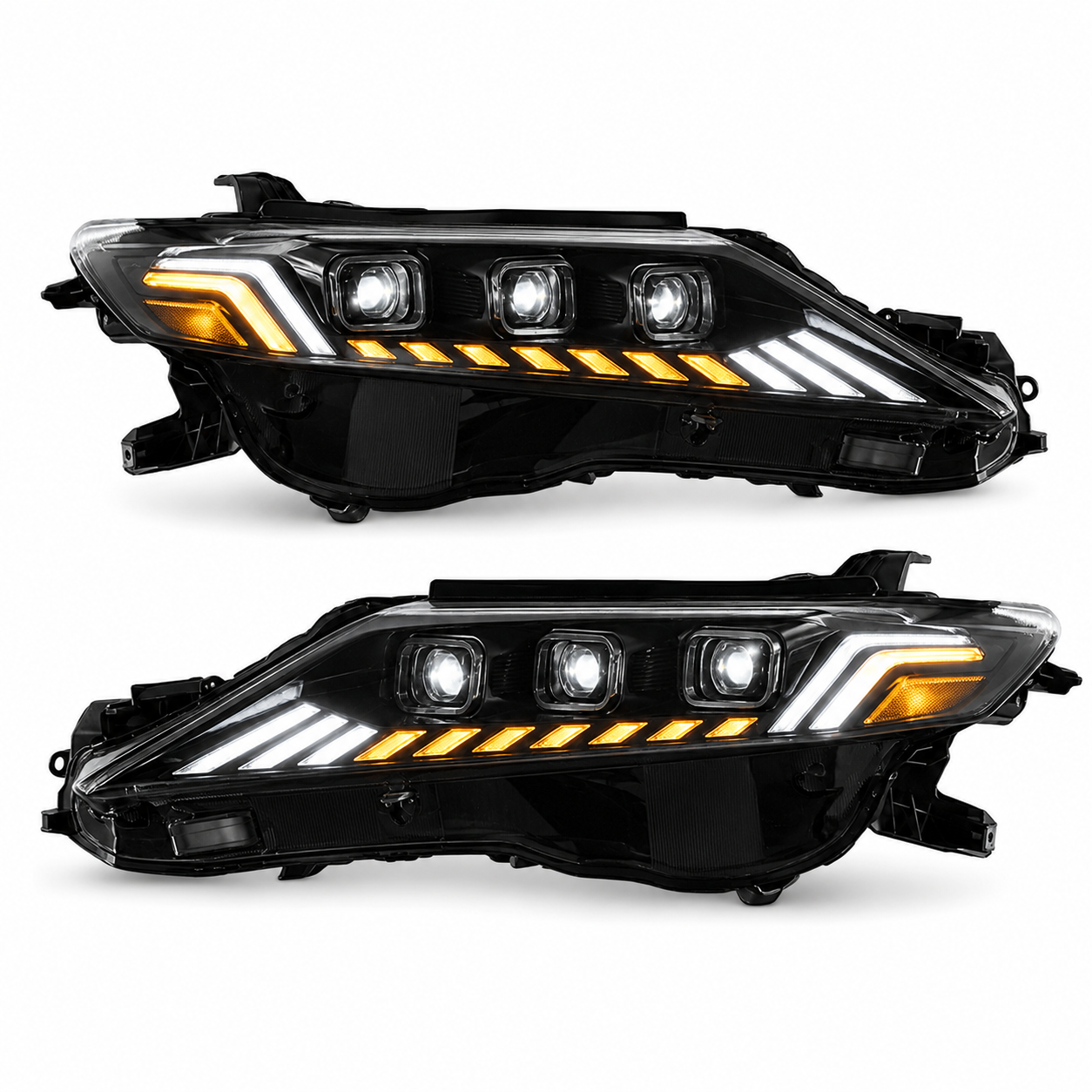 2018-2023 Toyota Camry LED Projector Headlights | Clear White or RGB, Sequential Turn Signal