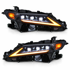 2018-2024 Toyota Camry LED Triple Projector Headlights — main product view — H-CAM18-SWD-A