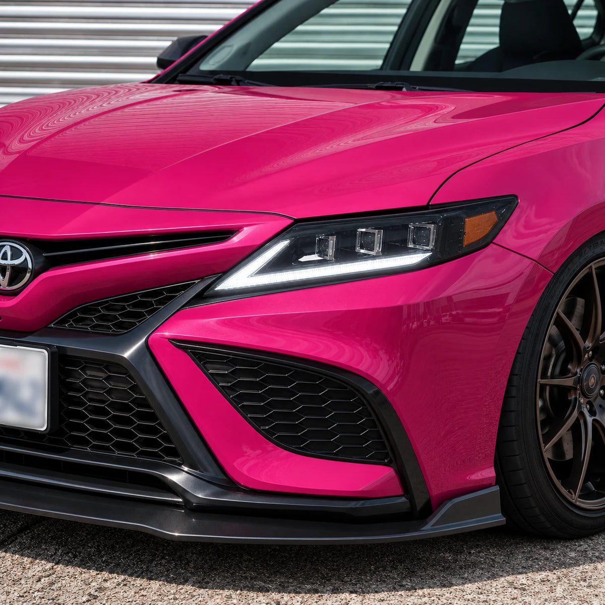 2018-2024 Toyota Camry LED Triple Projector Headlights — white DRL look — H-CAM18-SWD-A