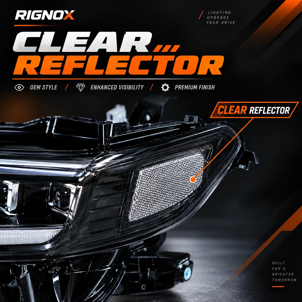 2018-2024 Toyota Camry LED Triple Projector Headlights — clear reflector — H-CAM18-SWD-CW