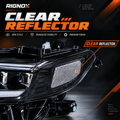 2018-2024 Toyota Camry LED Triple Projector Headlights — clear reflector — H-CAM18-SWD-CW