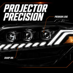 2018-2024 Toyota Camry LED Triple Projector Headlights — detail precision — H-CAM18-CW